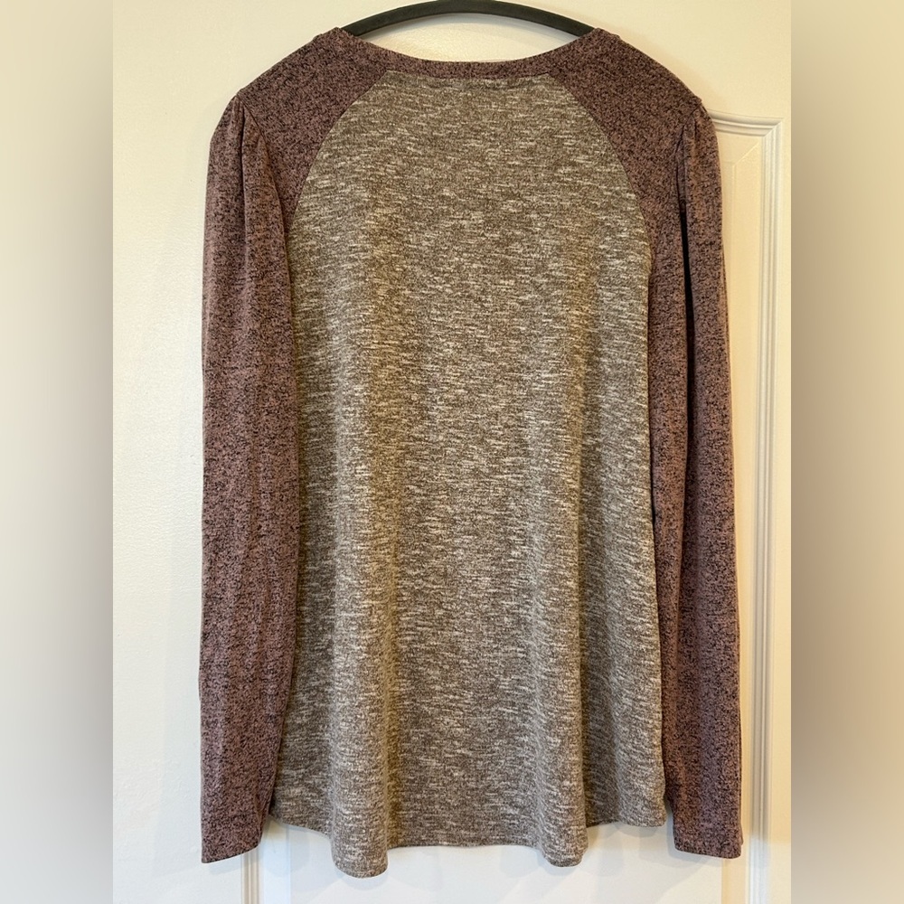 EUC Maurices 24/7 Pink Puff Sleeve Baseball Tee - Picture 10 of 13